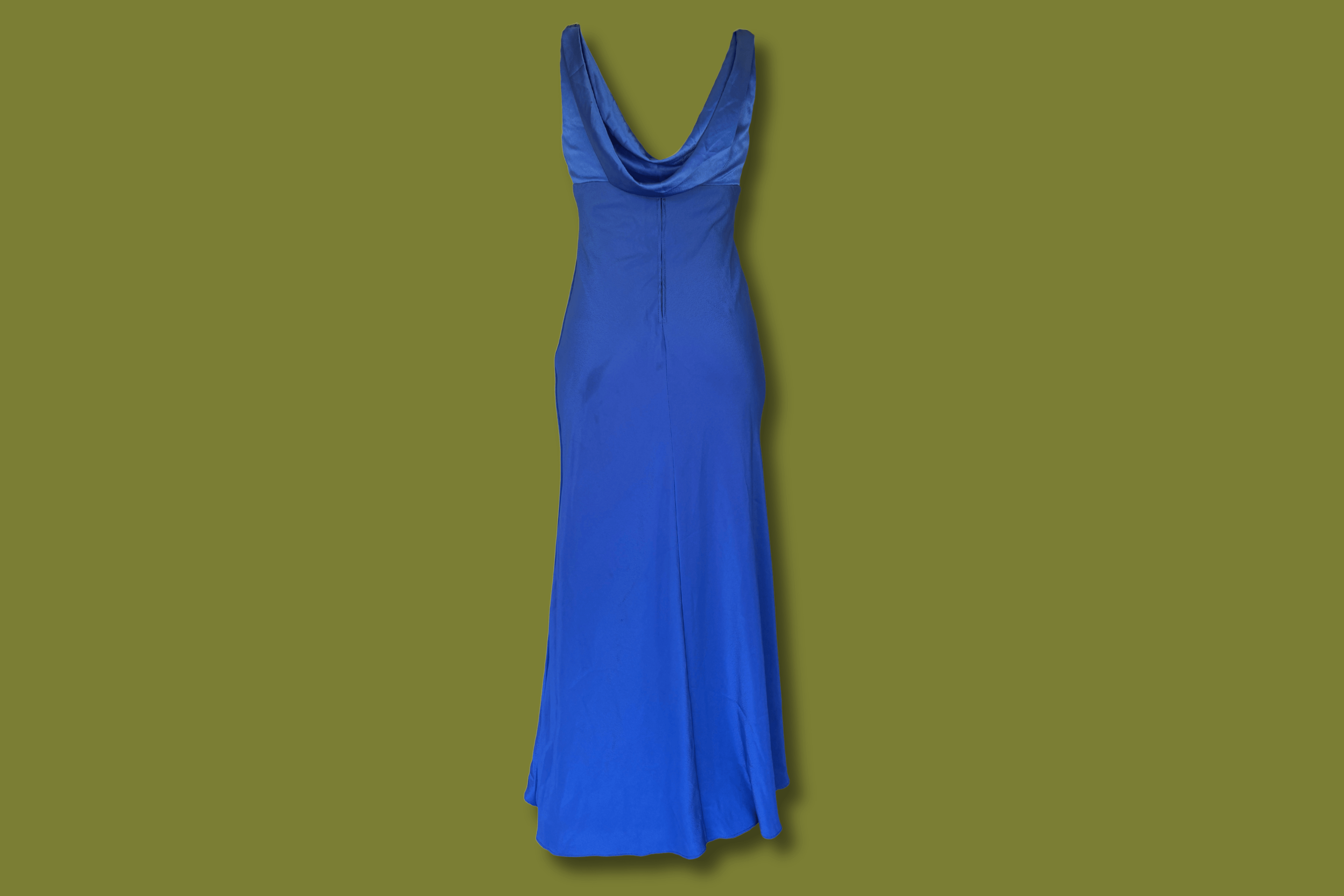 Cowl Neck Drape-Back Gown