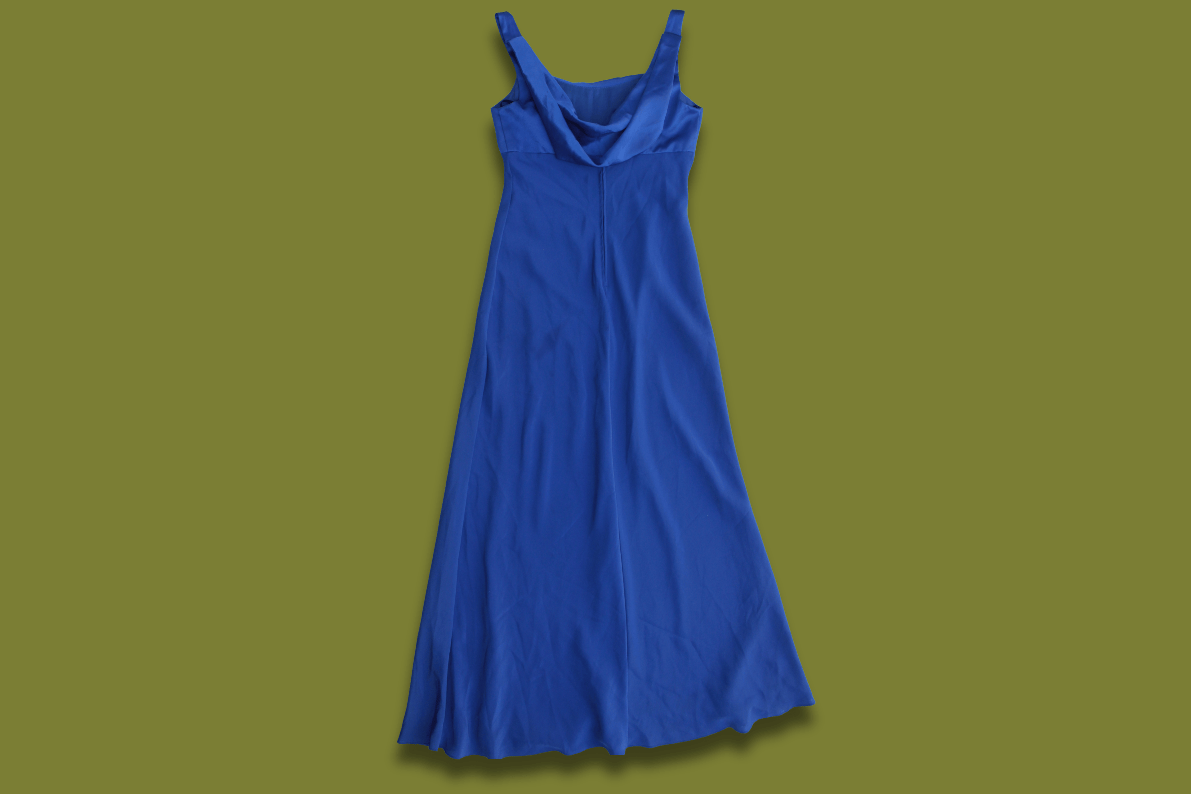 Cowl Neck Drape-Back Gown