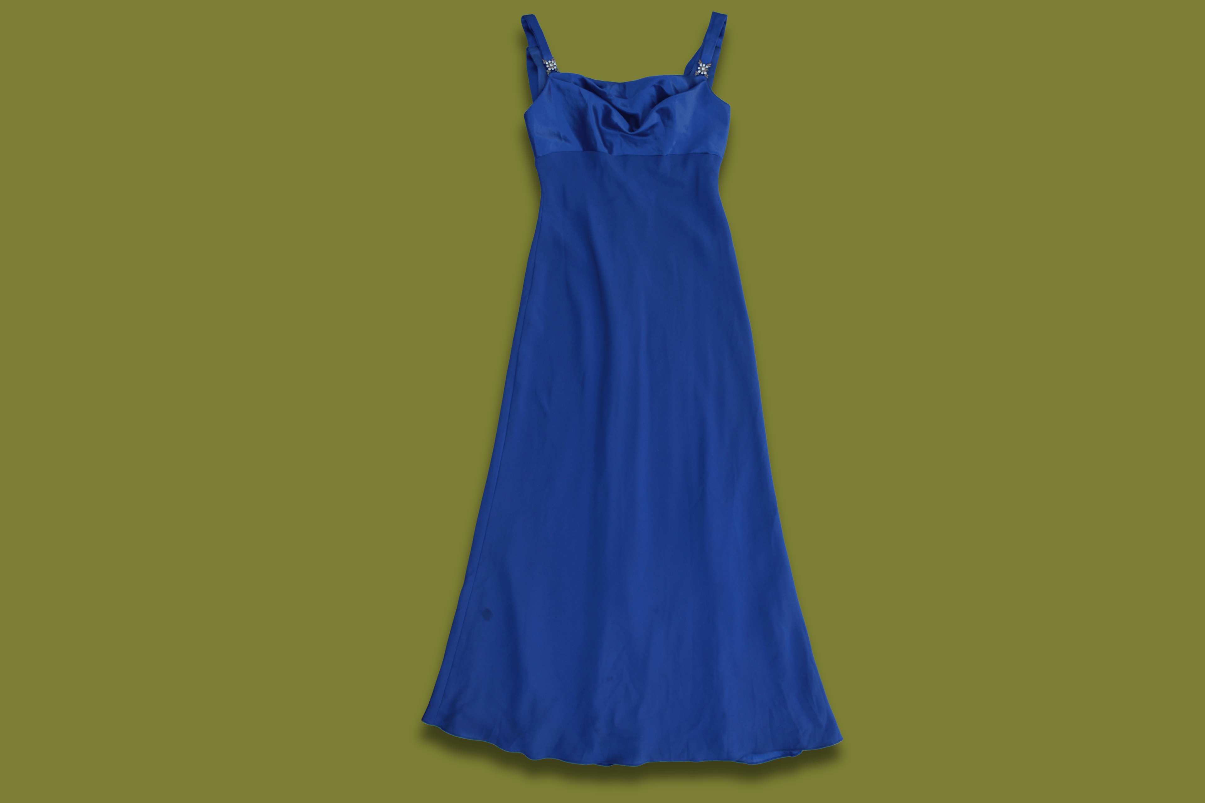Cowl Neck Drape-Back Gown