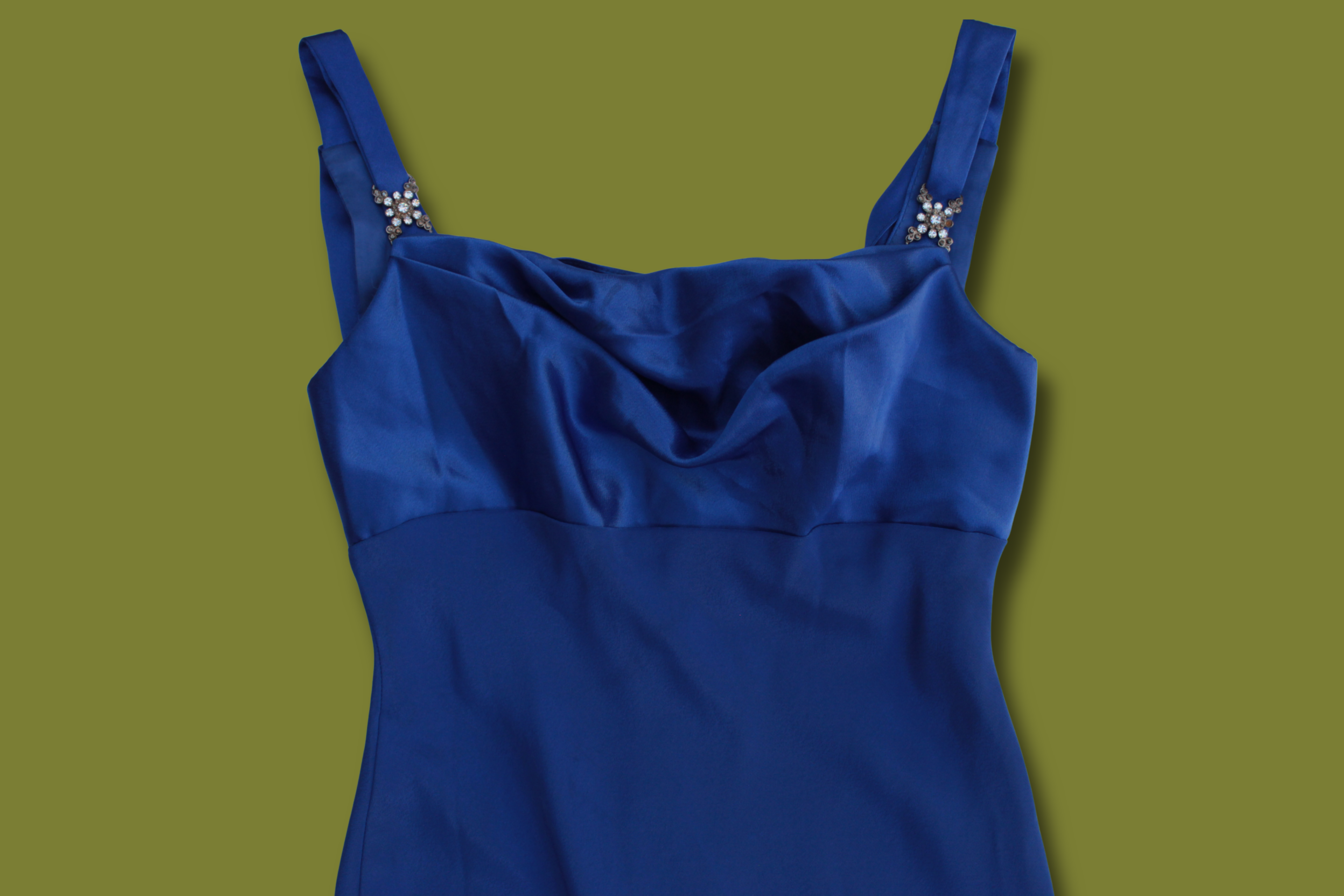 Cowl Neck Drape-Back Gown