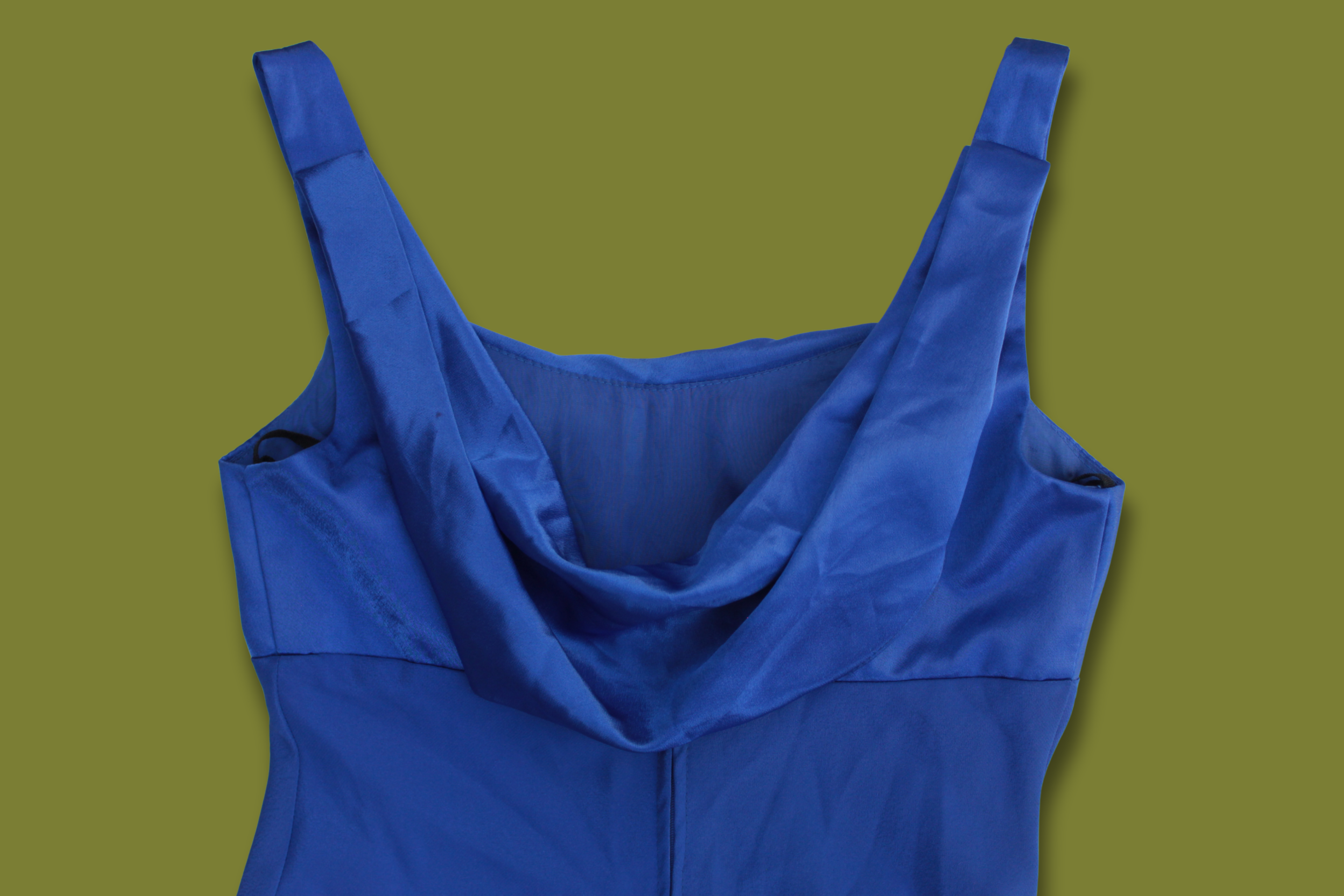 Cowl Neck Drape-Back Gown