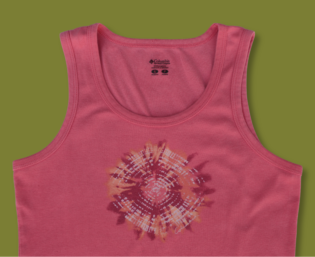 "Colombia" Tie-dye Graphic Tank