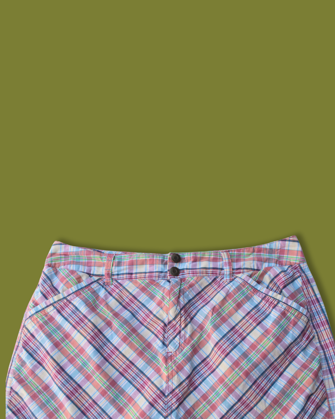 Colorful Plaid A-line Midi-skirt