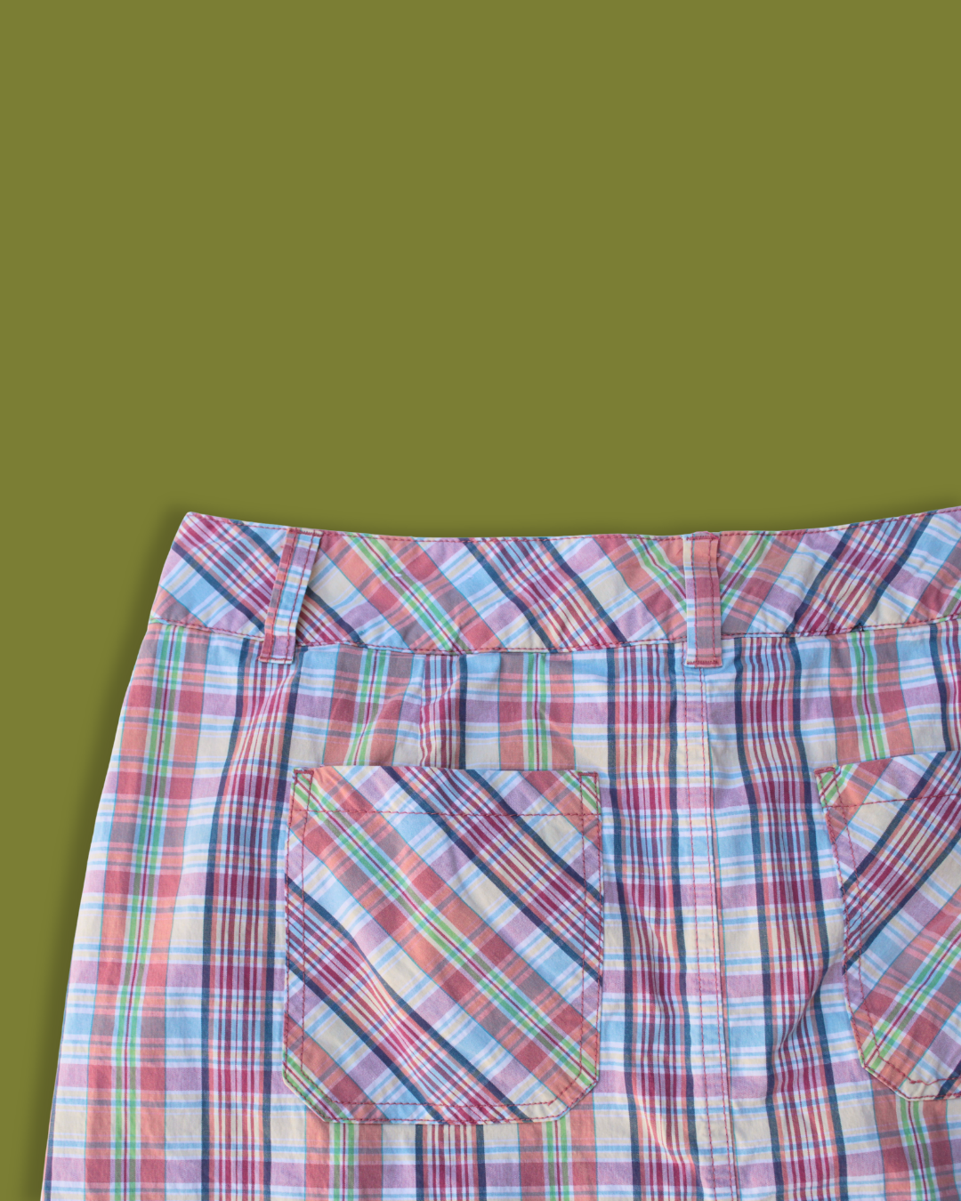 Colorful Plaid A-line Midi-skirt