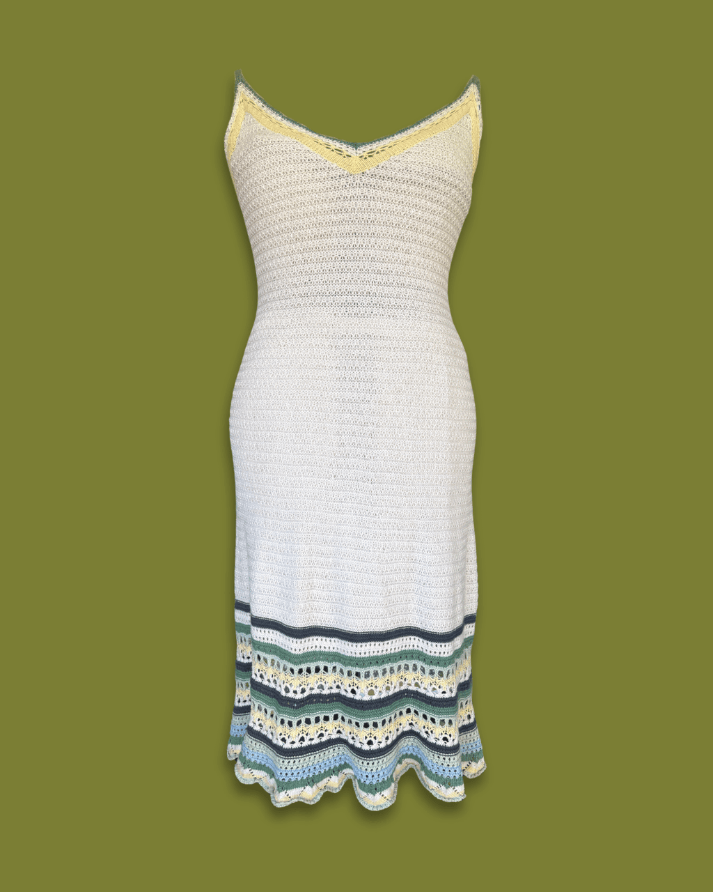 Crochet Striped Maxi Dress