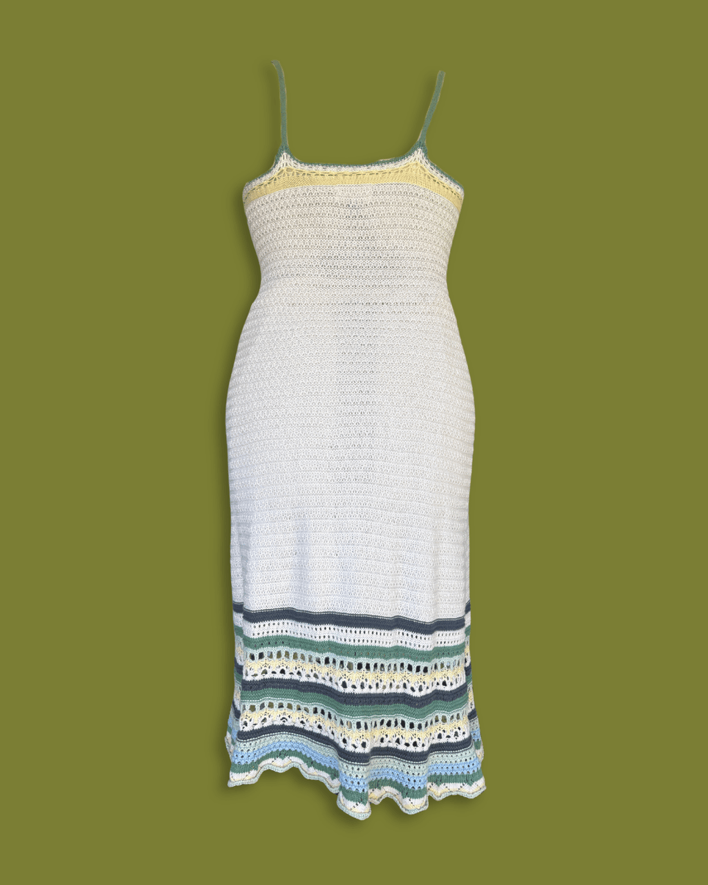 Crochet Striped Maxi Dress