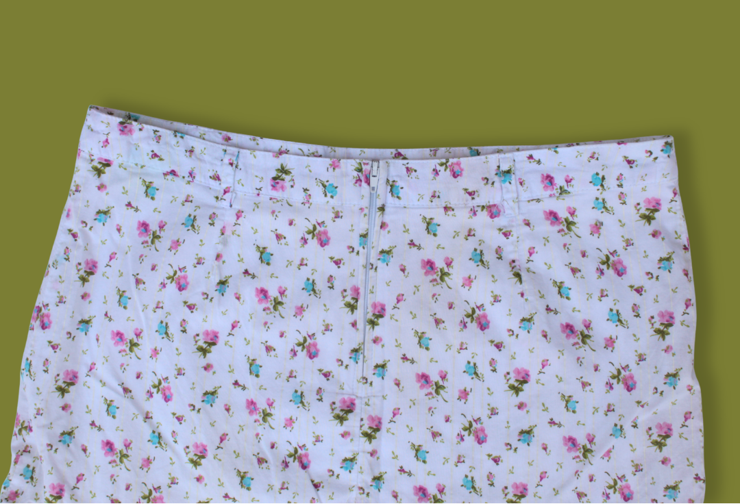 Dainty Floral Tiered Ruffle Midi Skirt