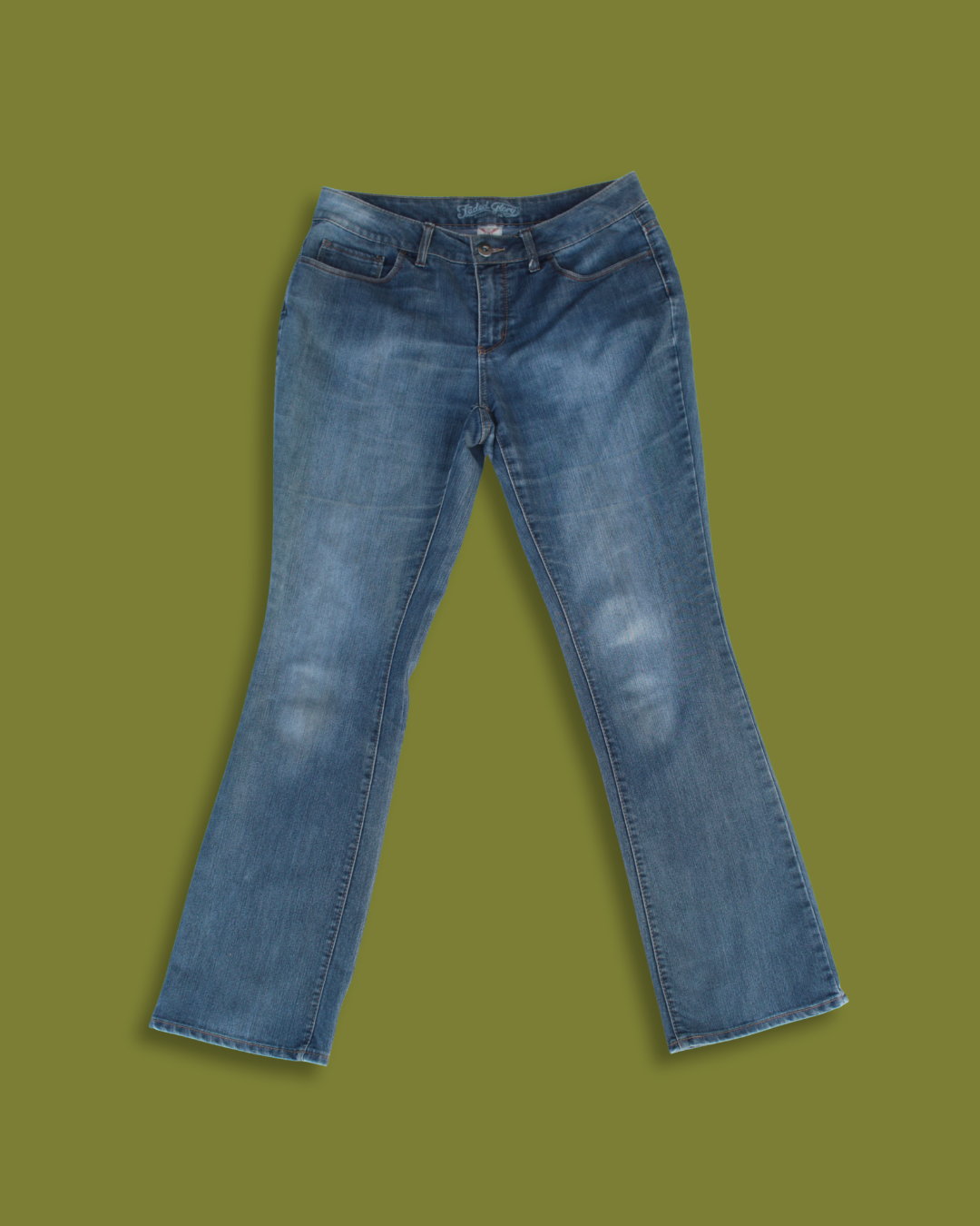 Dark-wash Mid-rise Bootcut Jeans