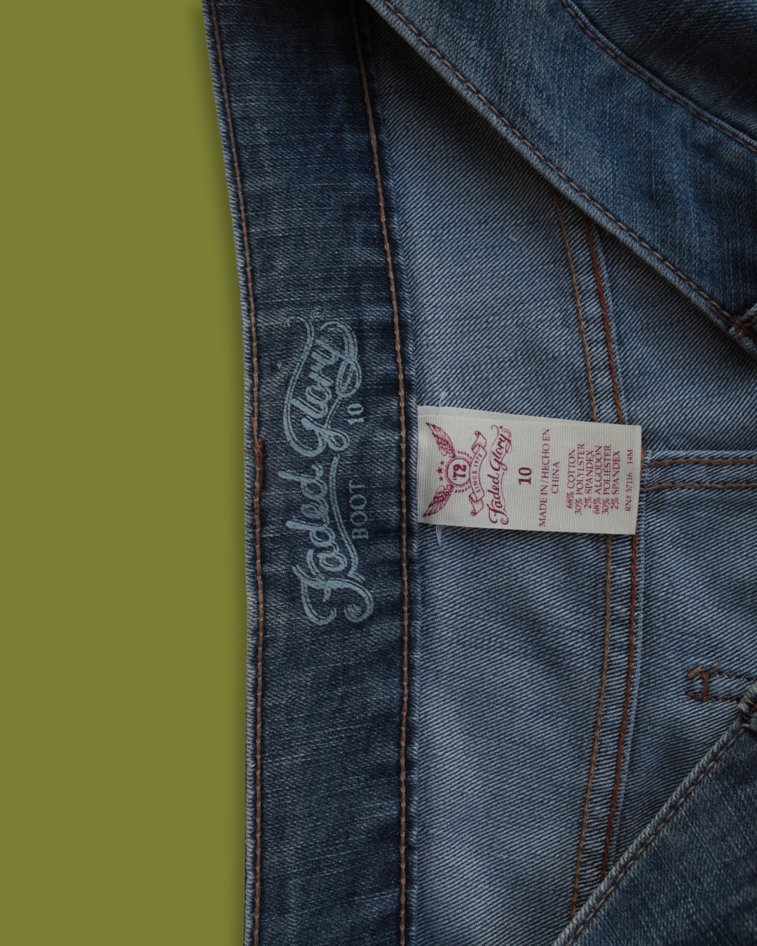 Dark-wash Mid-rise Bootcut Jeans