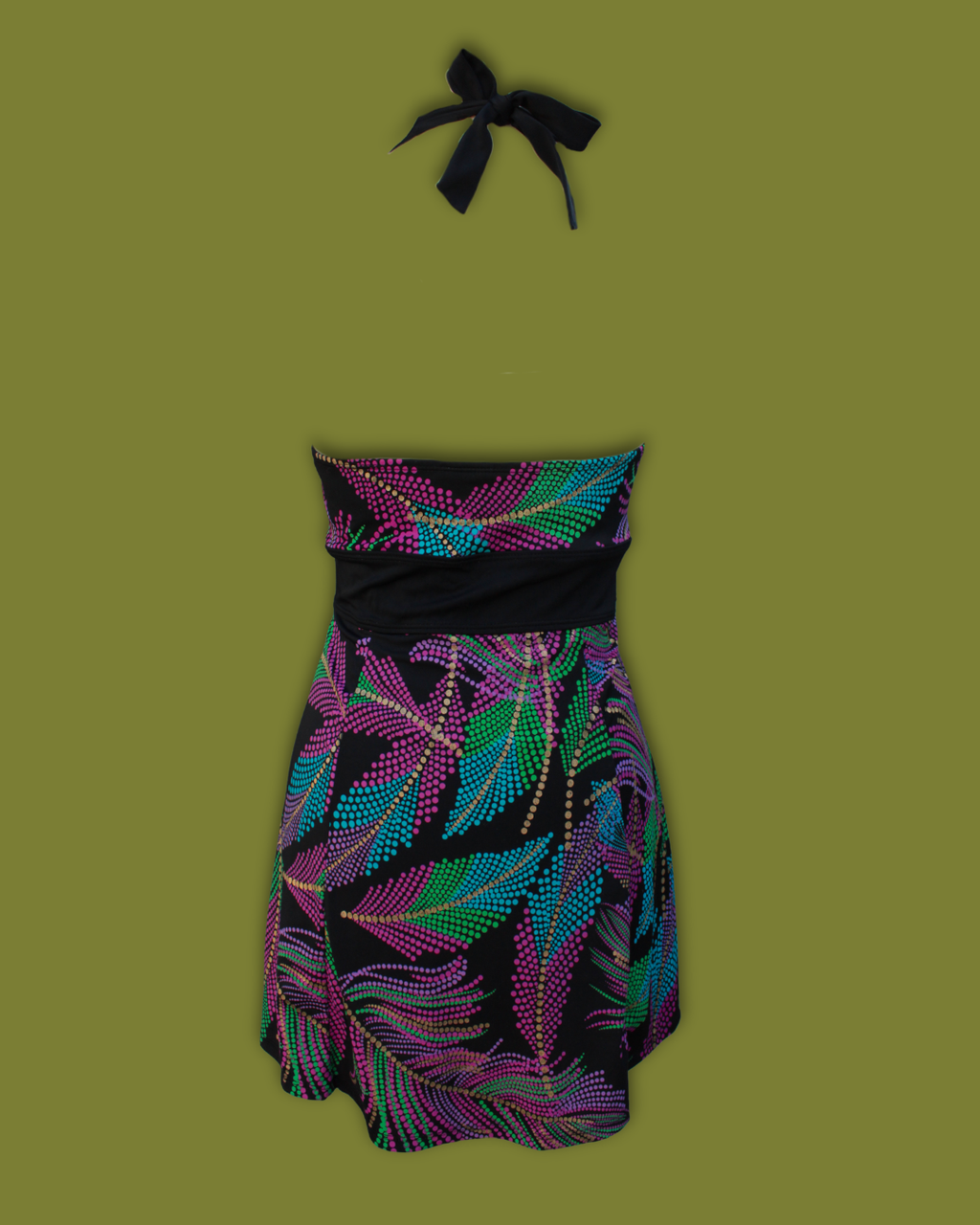 Disco Halter-neck Swim Dress