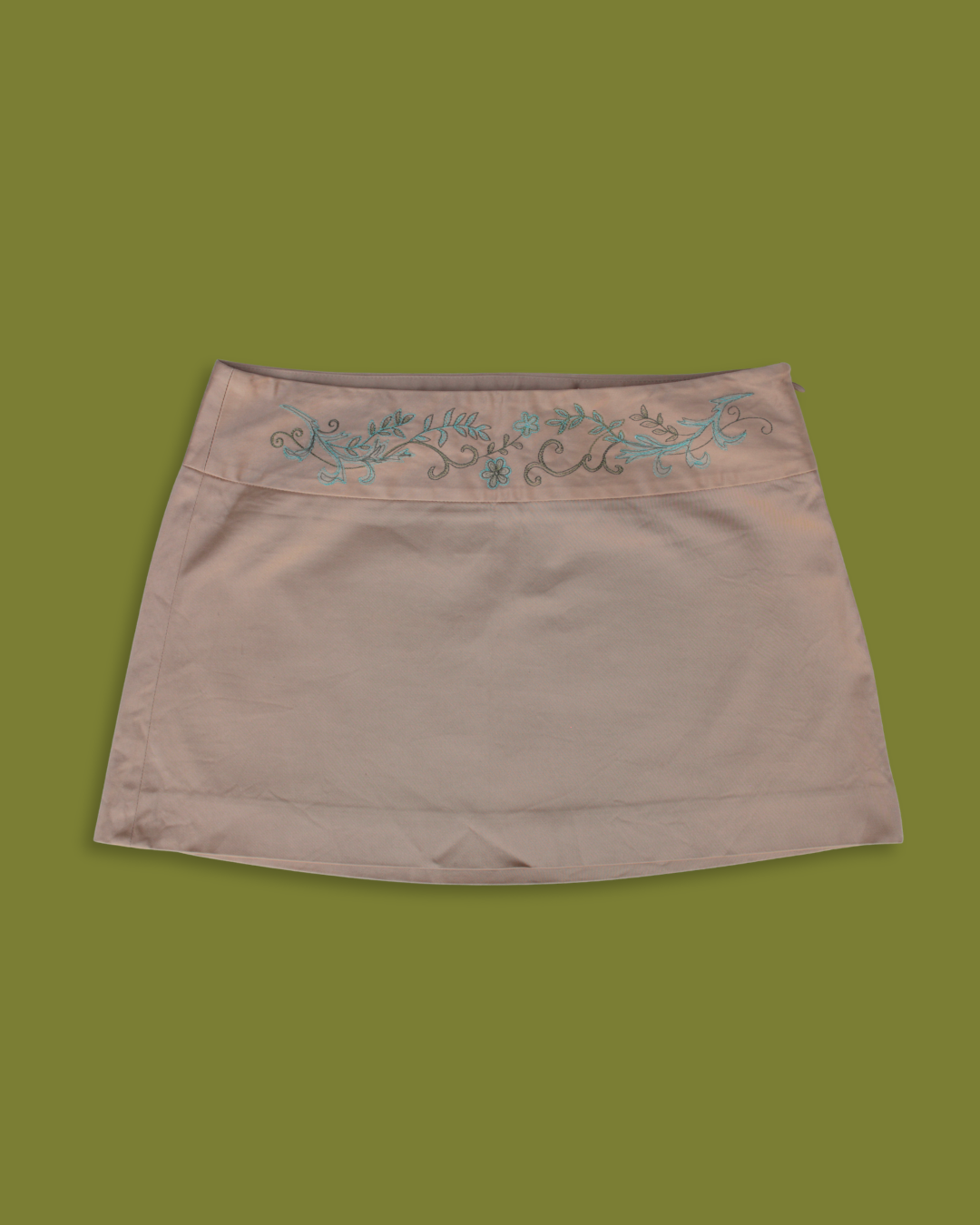 Embroidered Waist Mini-skirt