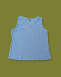 Eyelet Henley V-neck Tank Top