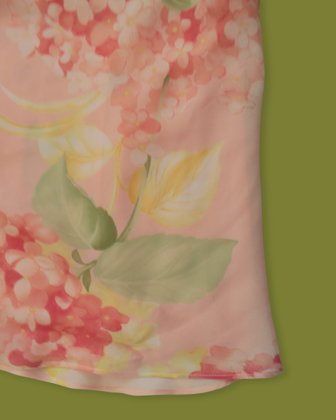 Vintage Floral Plus Cowl-neck Top
