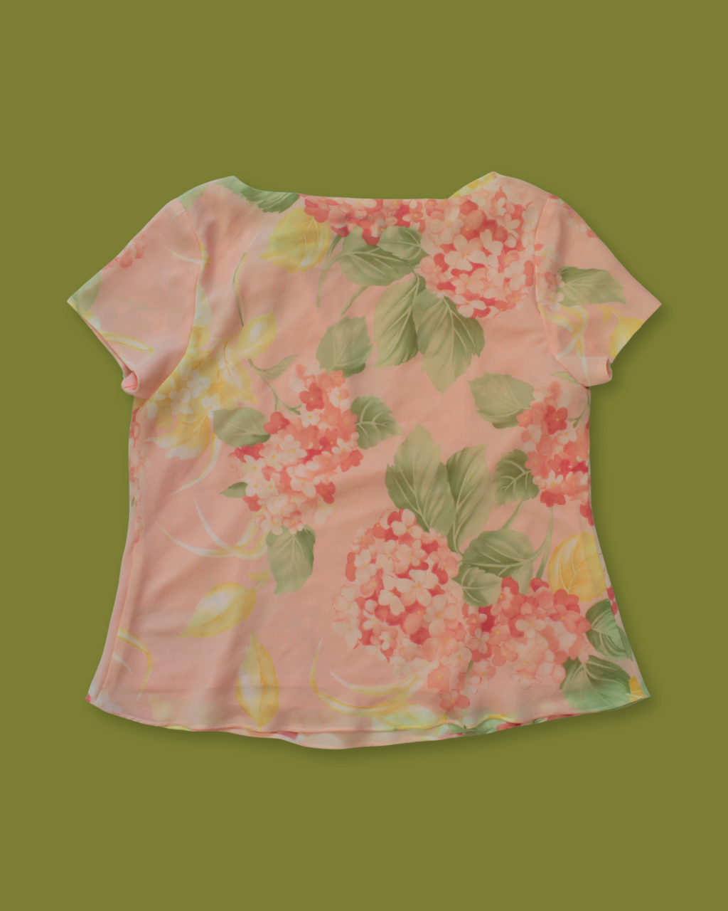 Vintage Floral Plus Cowl-neck Top