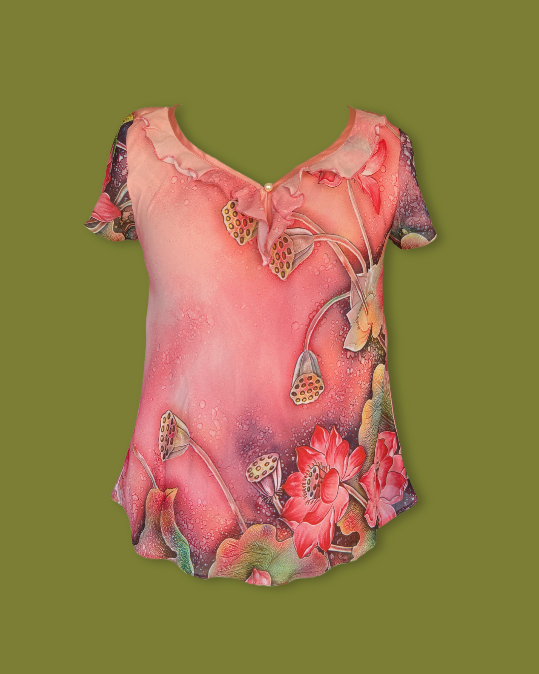 Floral Fairy Pearl-clasp Top