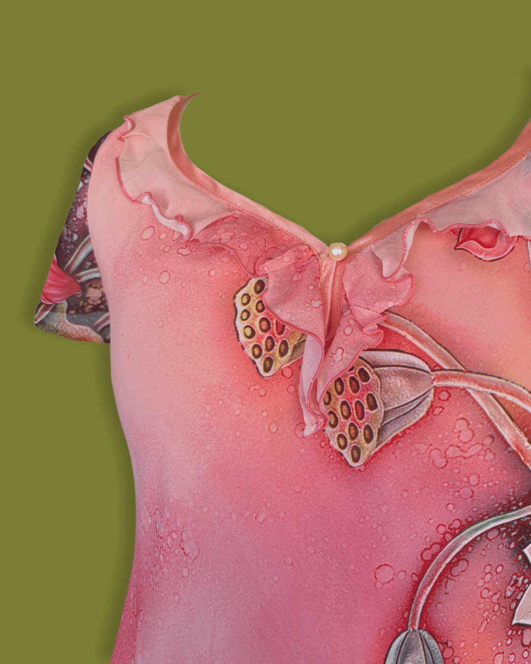 Floral Fairy Pearl-clasp Top