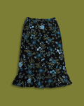 Floral Ruffle-hem Maxi-skirt
