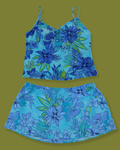 Floral Tankini Swim-skirt Bathing Suit