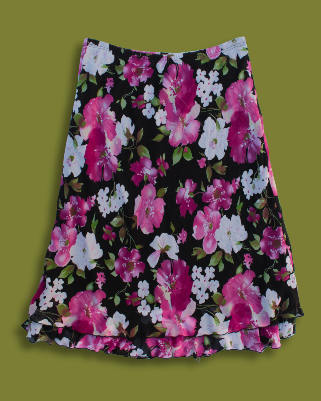 Floral Tiered Maxi Skirt