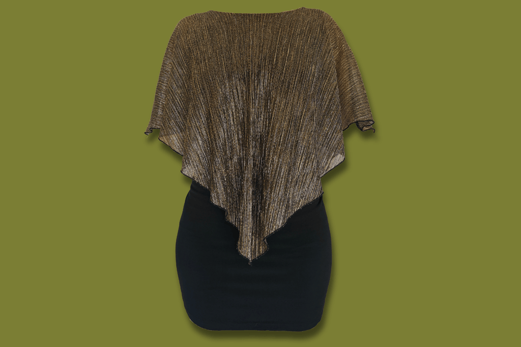 Poncho-top Mini Dress