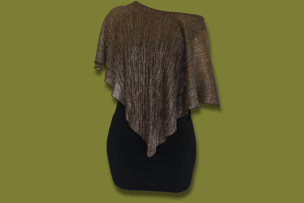 Poncho-top Mini Dress
