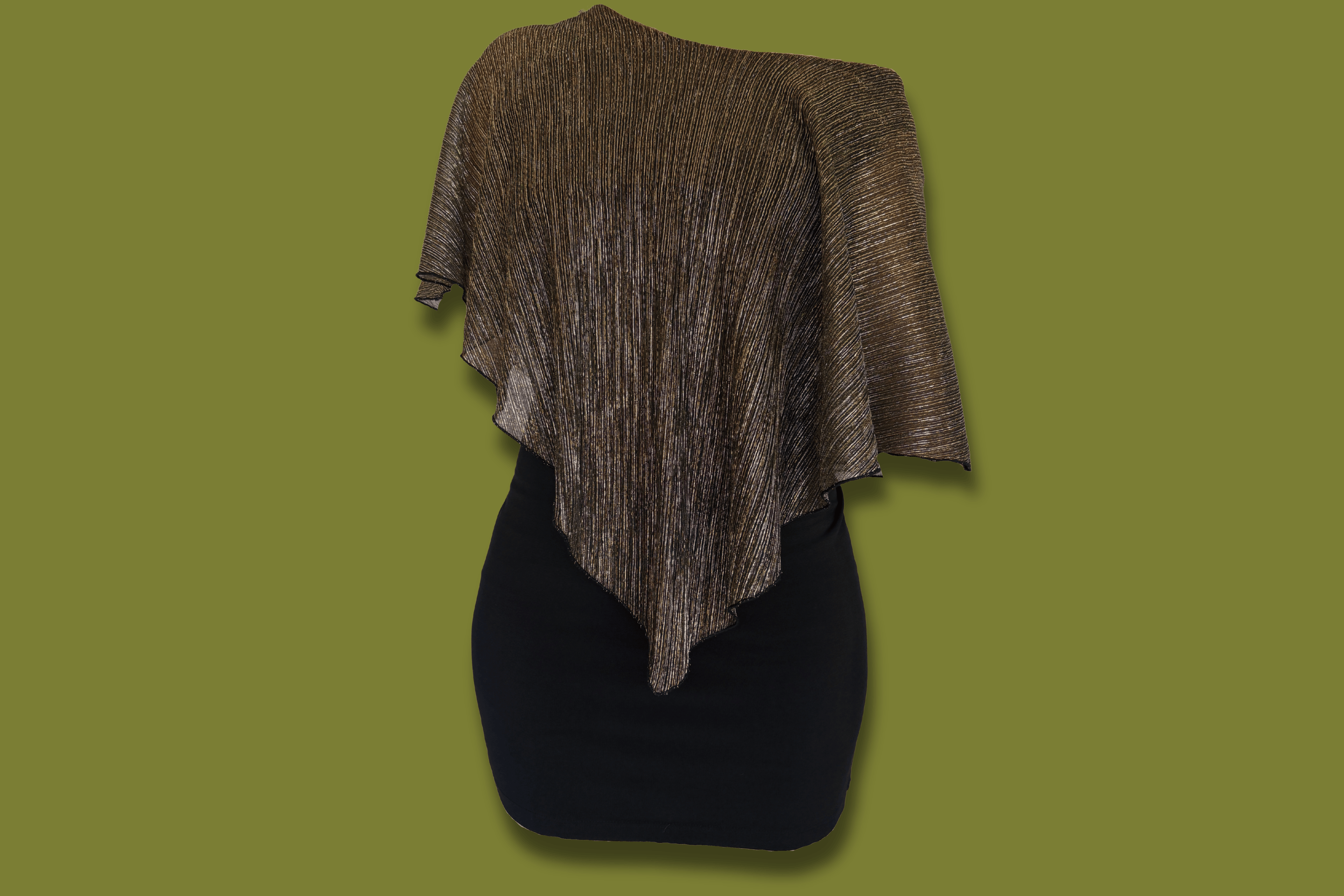 Poncho-top Mini Dress