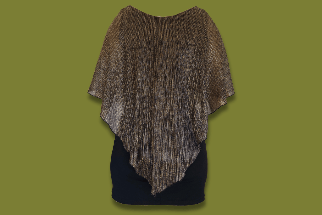 Poncho-top Mini Dress