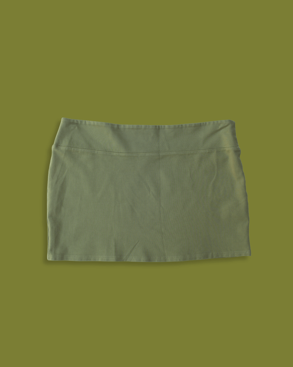 Green Cotton Mini-skirt