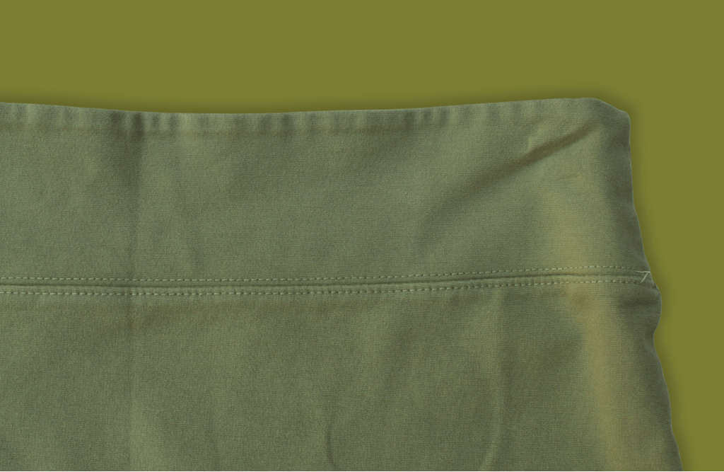 Green Cotton Mini-skirt