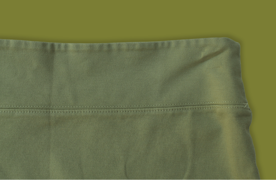 Green Cotton Mini-skirt