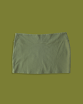 Green Cotton Mini-skirt