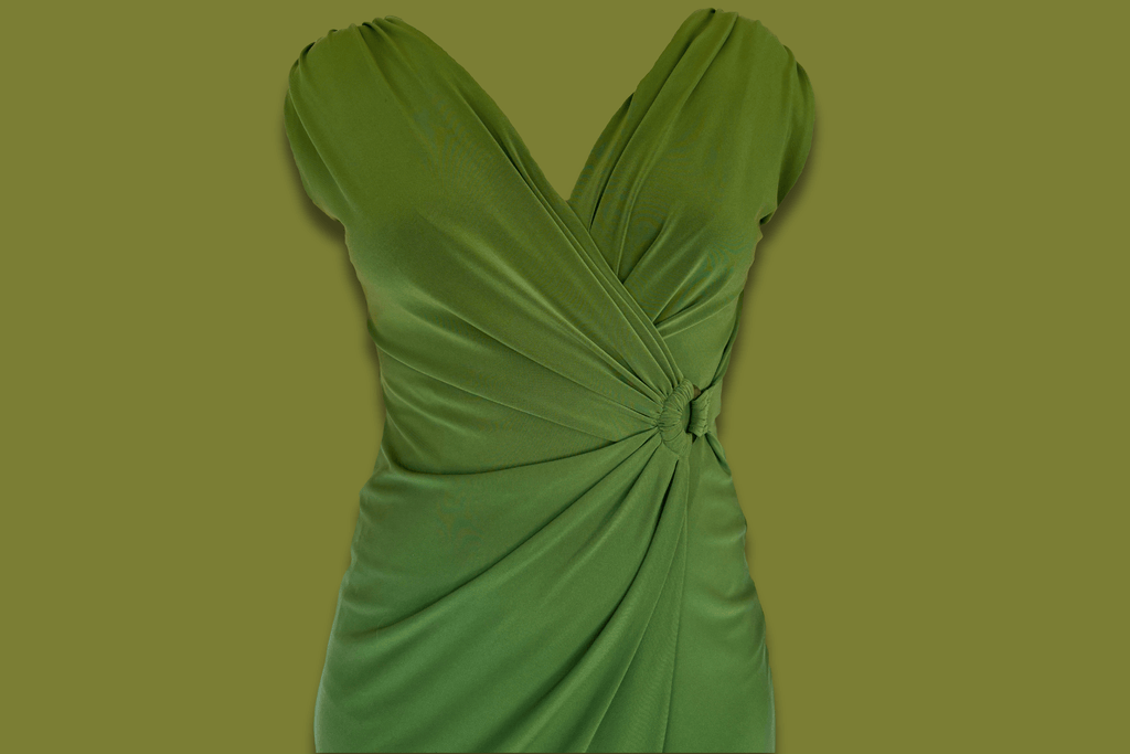 "Jones New York" Cross-front Midi Dress