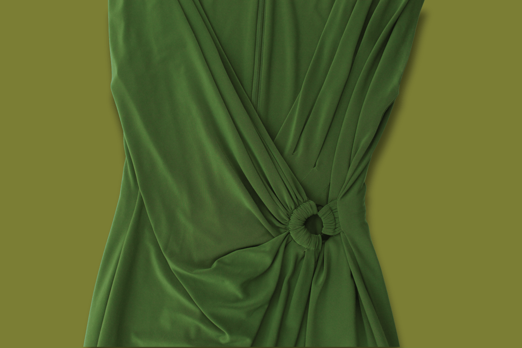 "Jones New York" Cross-front Midi Dress
