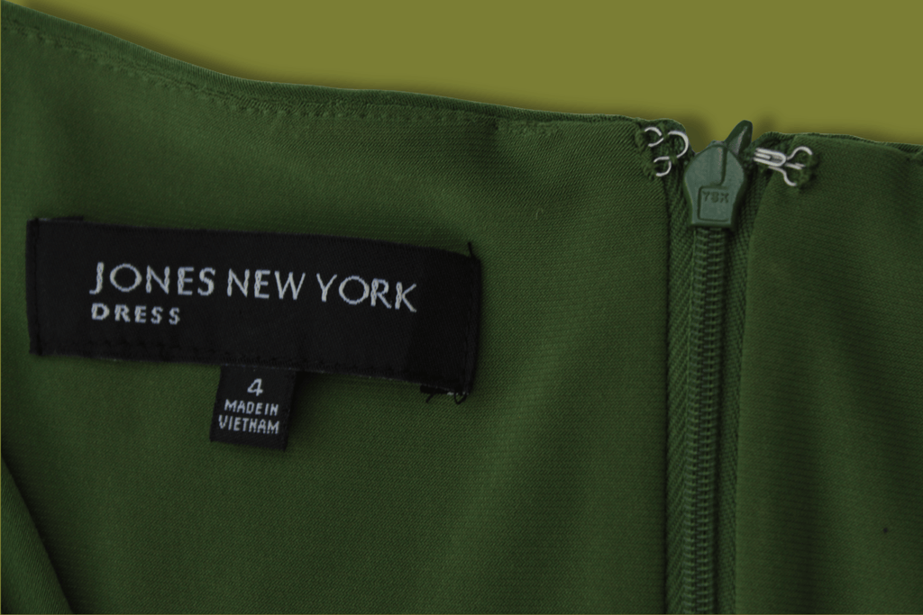 "Jones New York" Cross-front Midi Dress