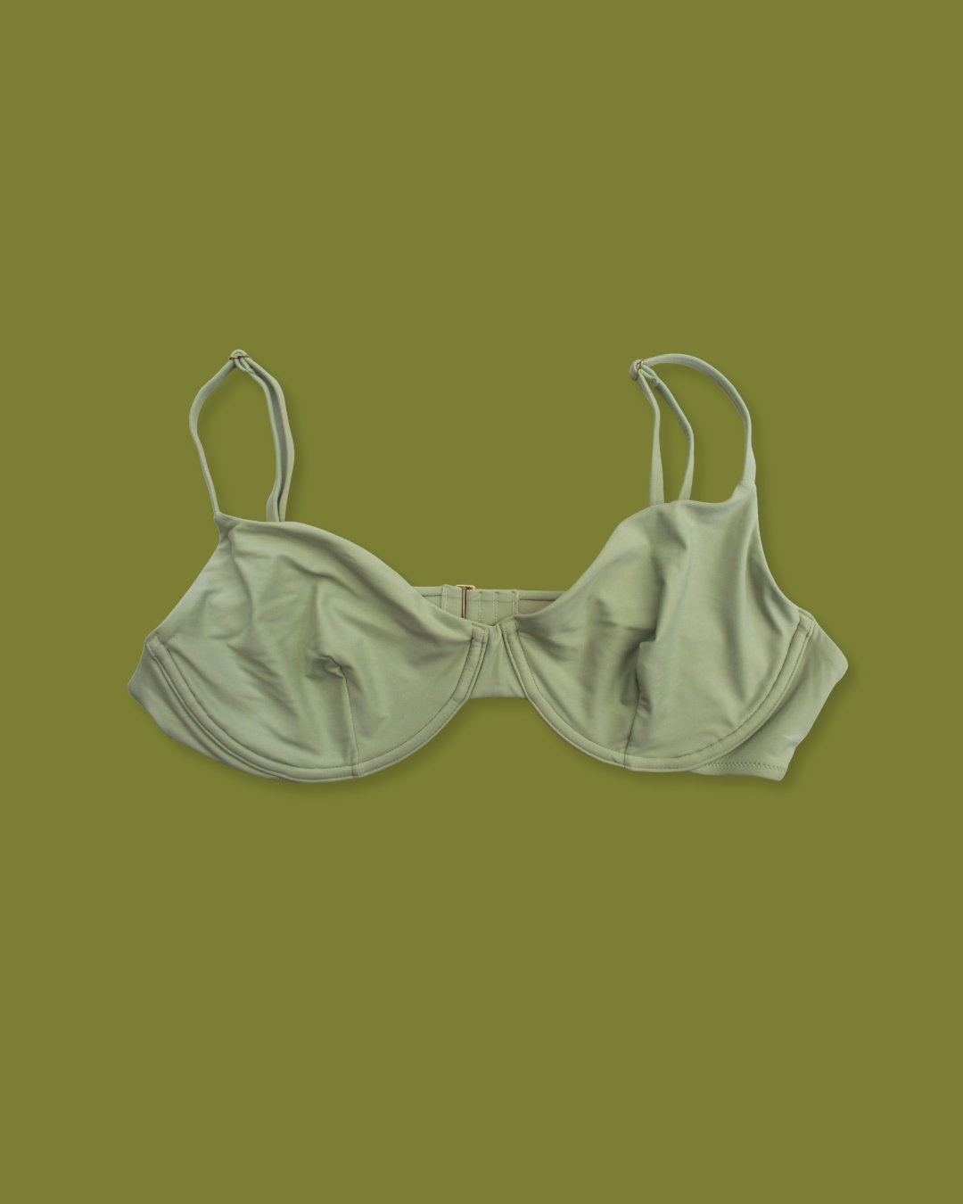 Green "Madewell" Wired Bikini Top
