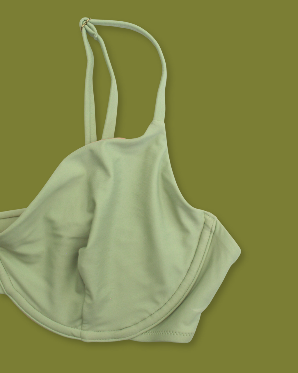 Green "Madewell" Wired Bikini Top