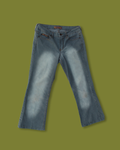 Heathered Low-rise Bootcut Jeans