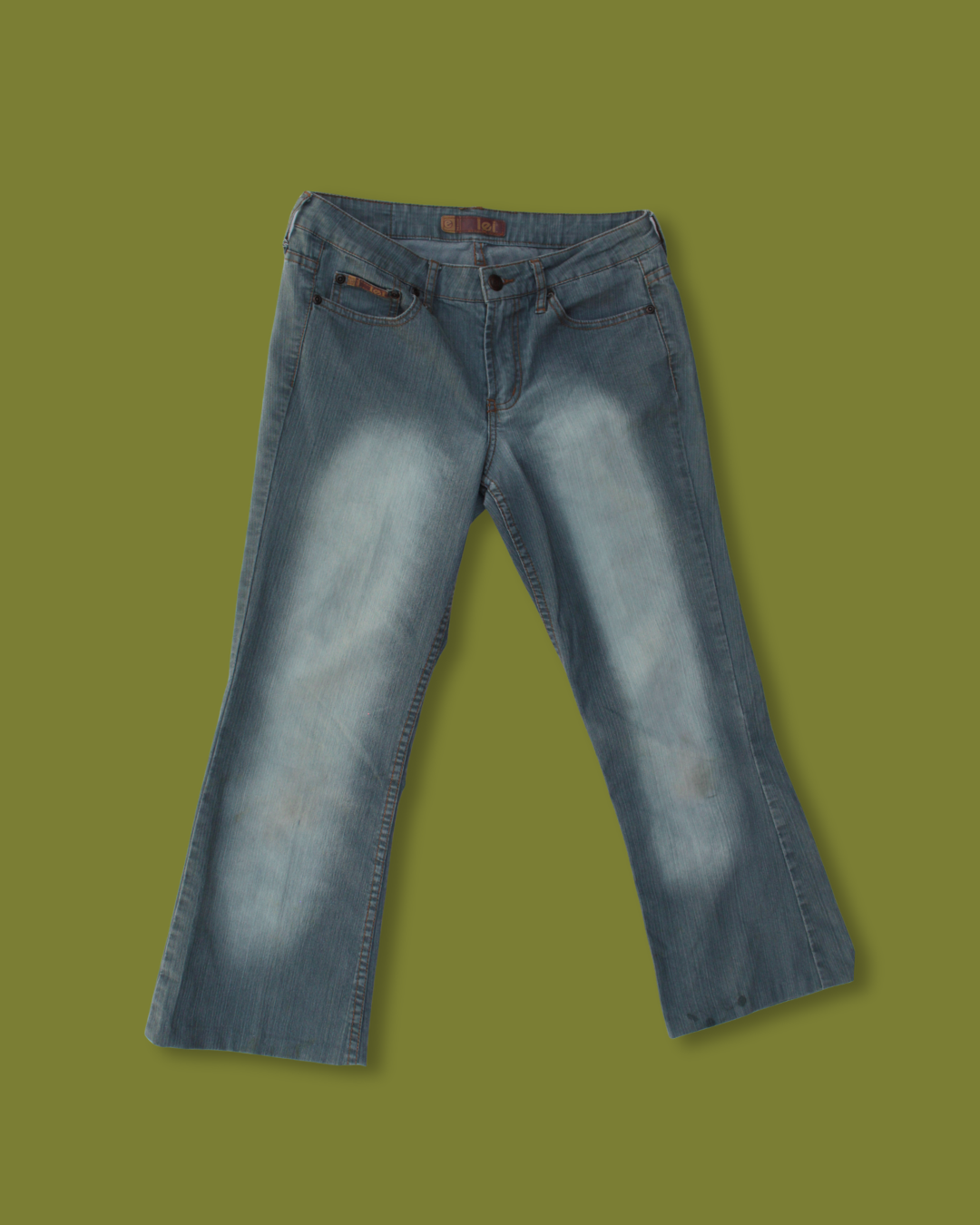 Heathered Low-rise Bootcut Jeans