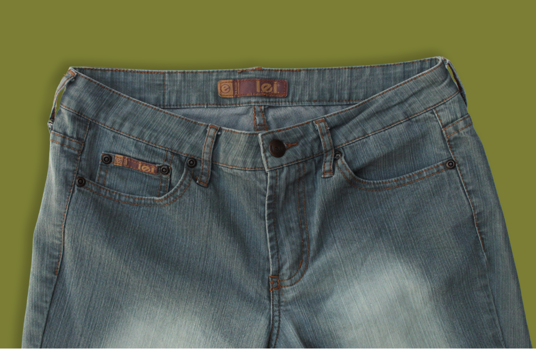 Heathered Low-rise Bootcut Jeans