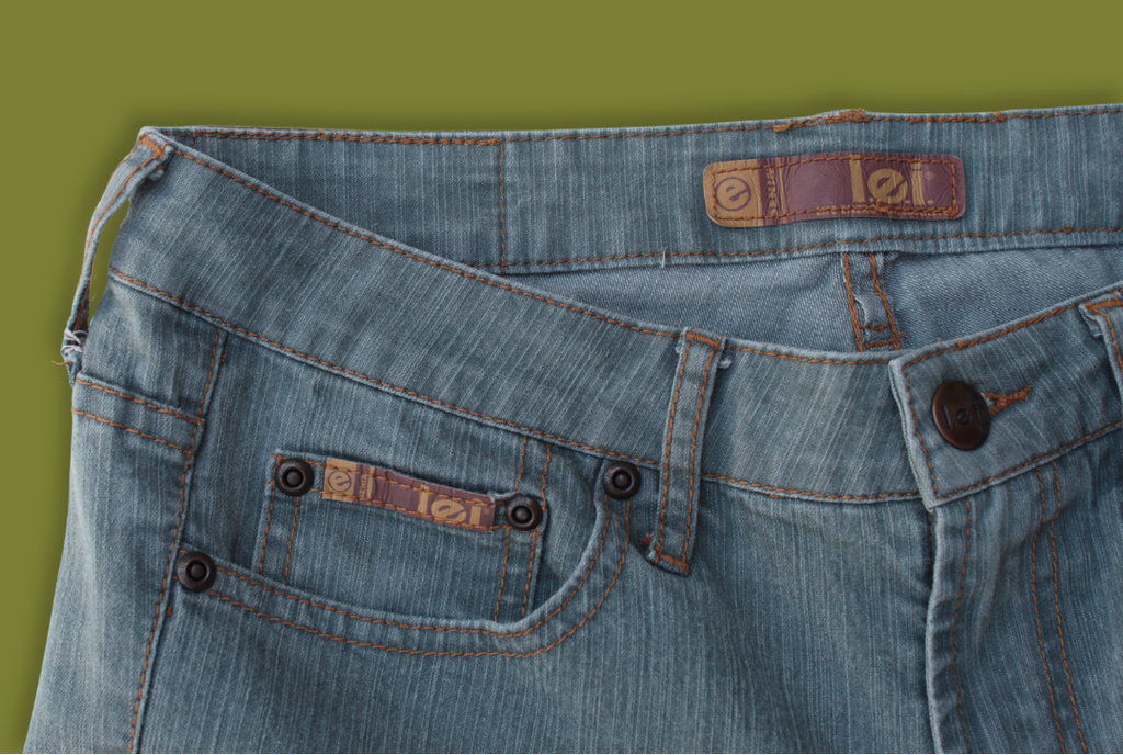 Heathered Low-rise Bootcut Jeans