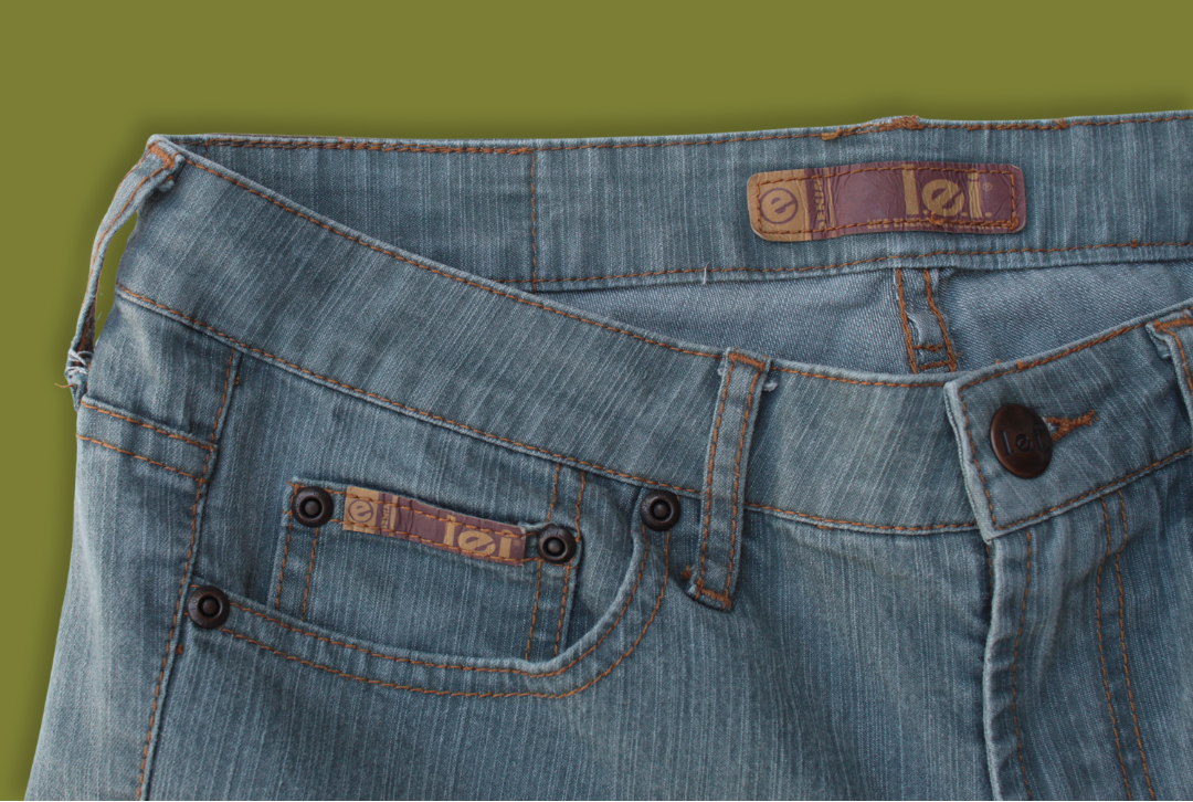Heathered Low-rise Bootcut Jeans
