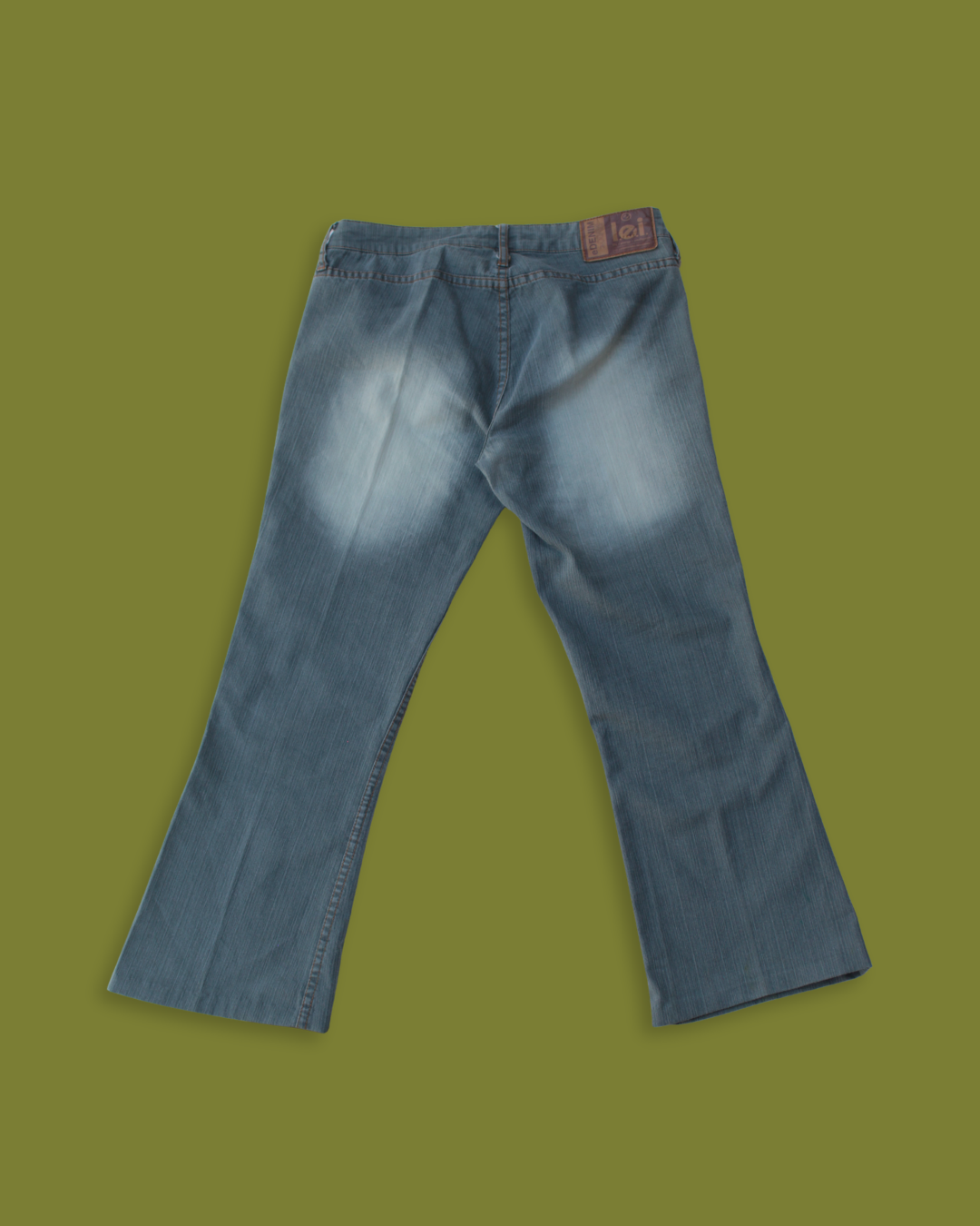 Heathered Low-rise Bootcut Jeans