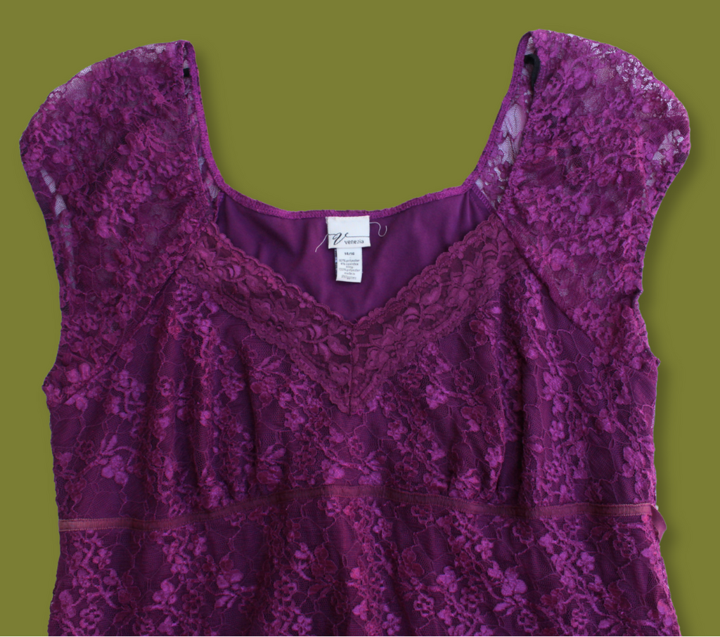 Lace "Fairy" Asymmetric Empire-top
