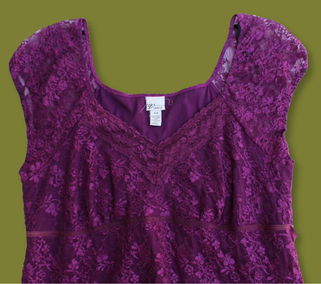 Lace "Fairy" Asymmetric Empire-top