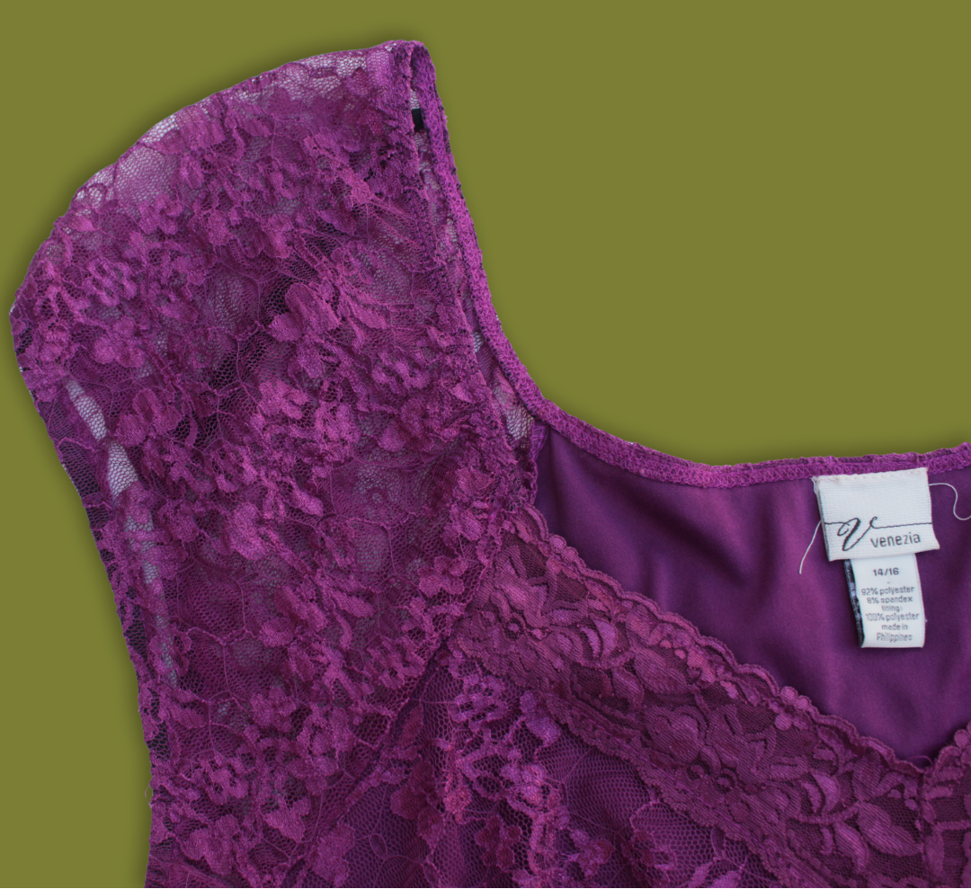 Lace "Fairy" Asymmetric Empire-top