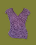 Lace Cross-front V-neck Top