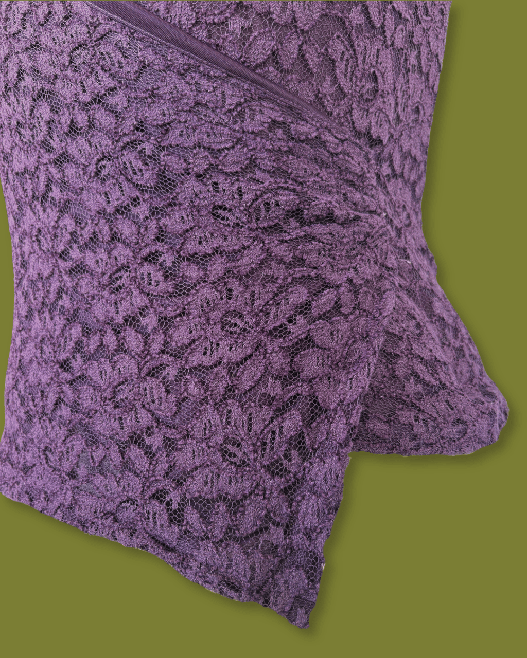 Lace Cross-front V-neck Top