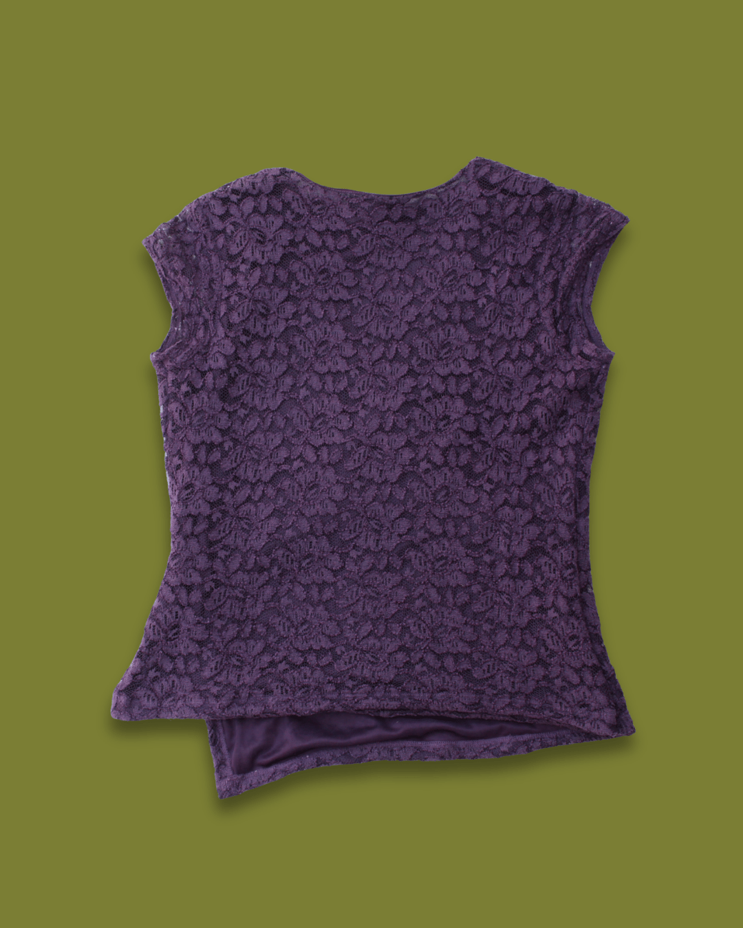 Lace Cross-front V-neck Top