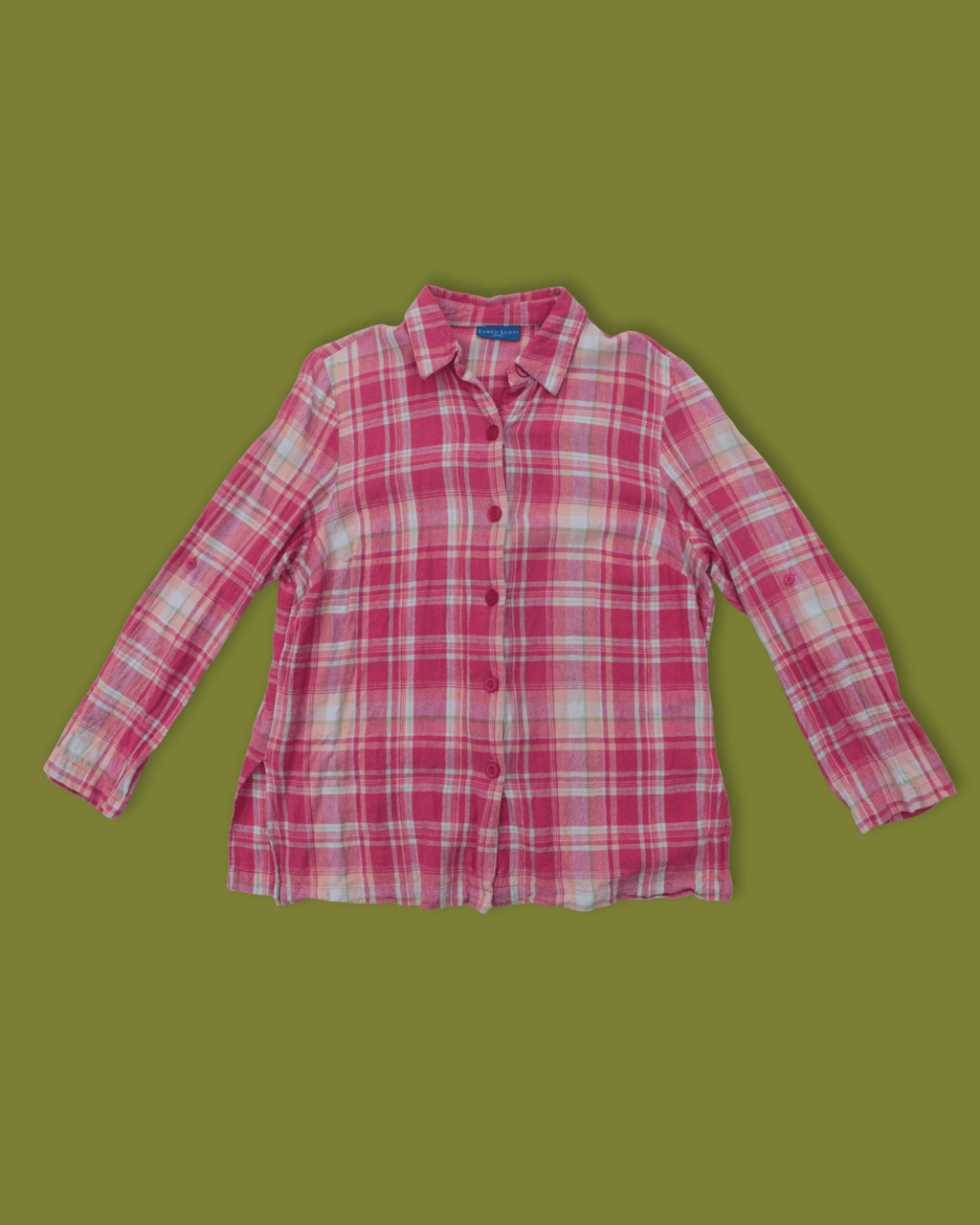 Linen Plaid Button up Longsleeve