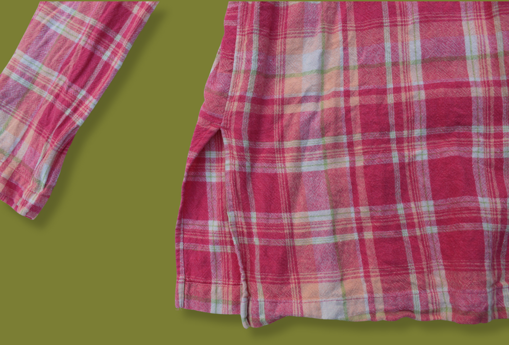 Linen Plaid Button up Longsleeve
